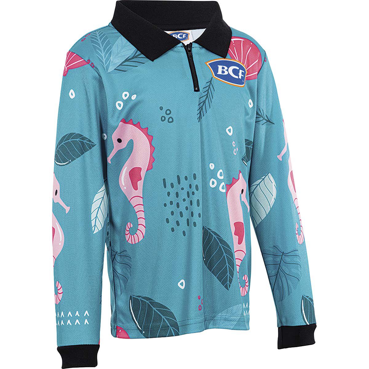 BCF Kids&rsquo; Seahorse Fishing Shirt, Green, bcf_hi-res