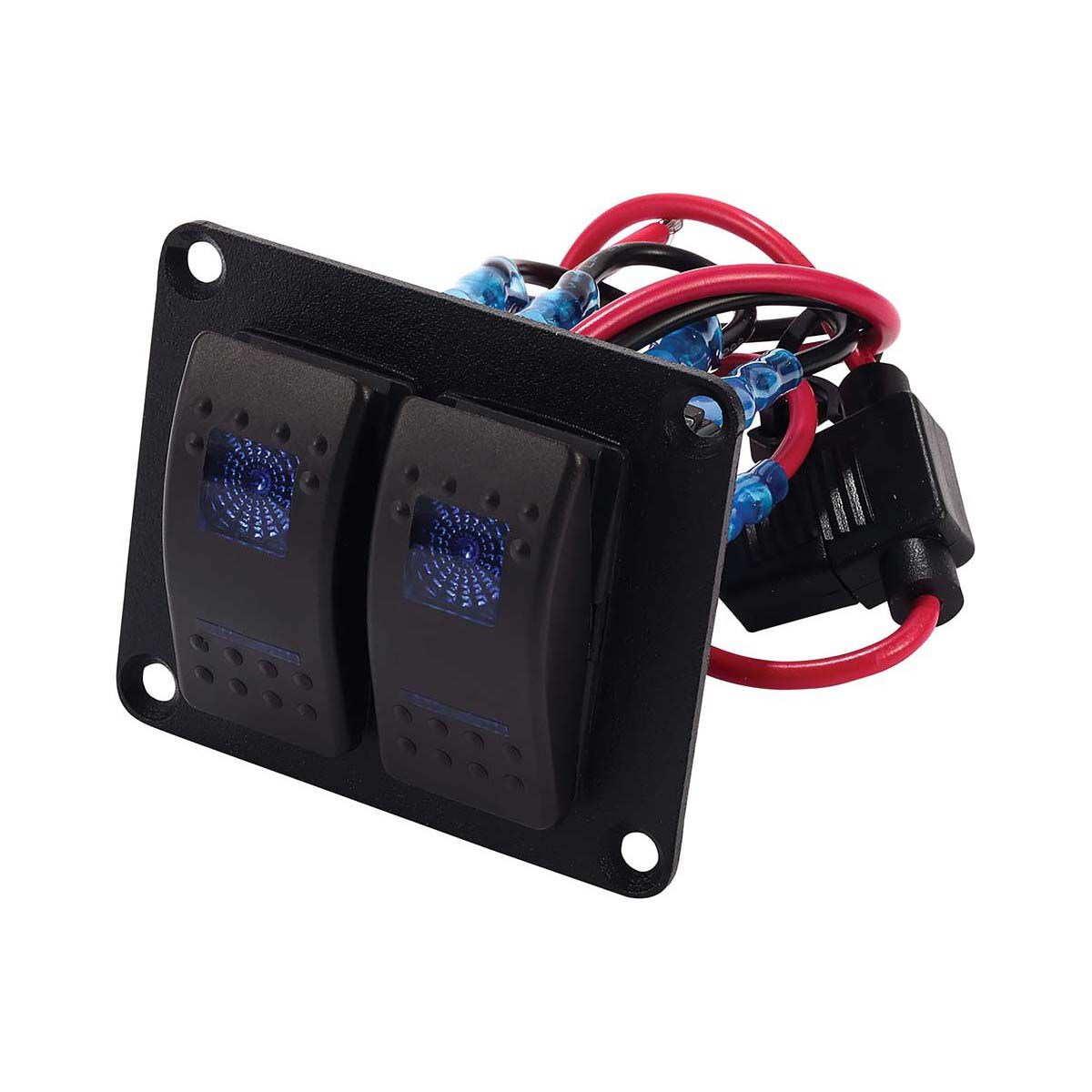 Bowline Switch Panel 2 Rocker LED Black BCF