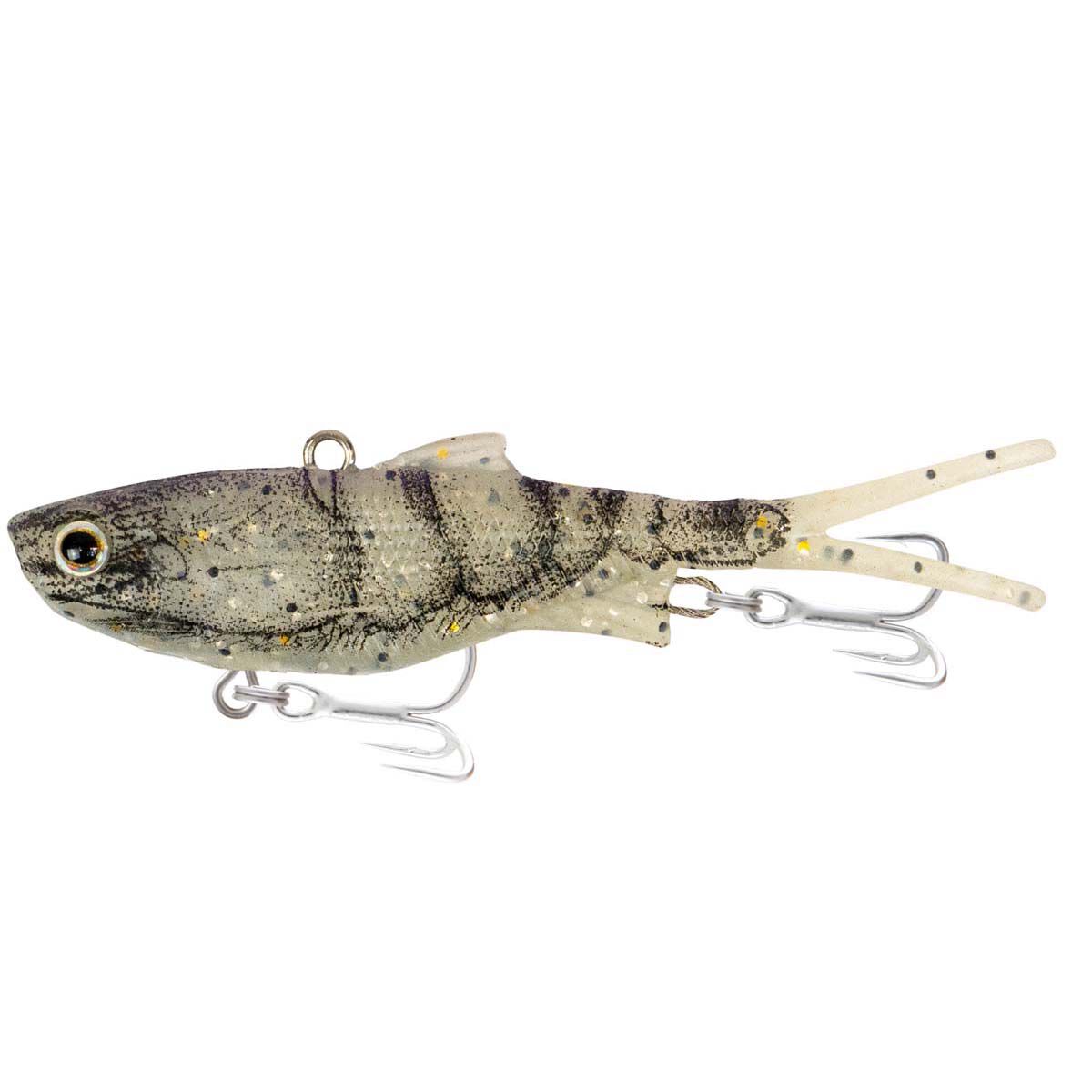 Samaki Vibelicious Fork Tail Soft Vibe Lure 100mm Pearl Prawn, Pearl Prawn, bcf_hi-res