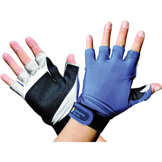 Sunprotection Australia Unisex Sports 50+ Gloves Blue XL, Blue, bcf_hi-res