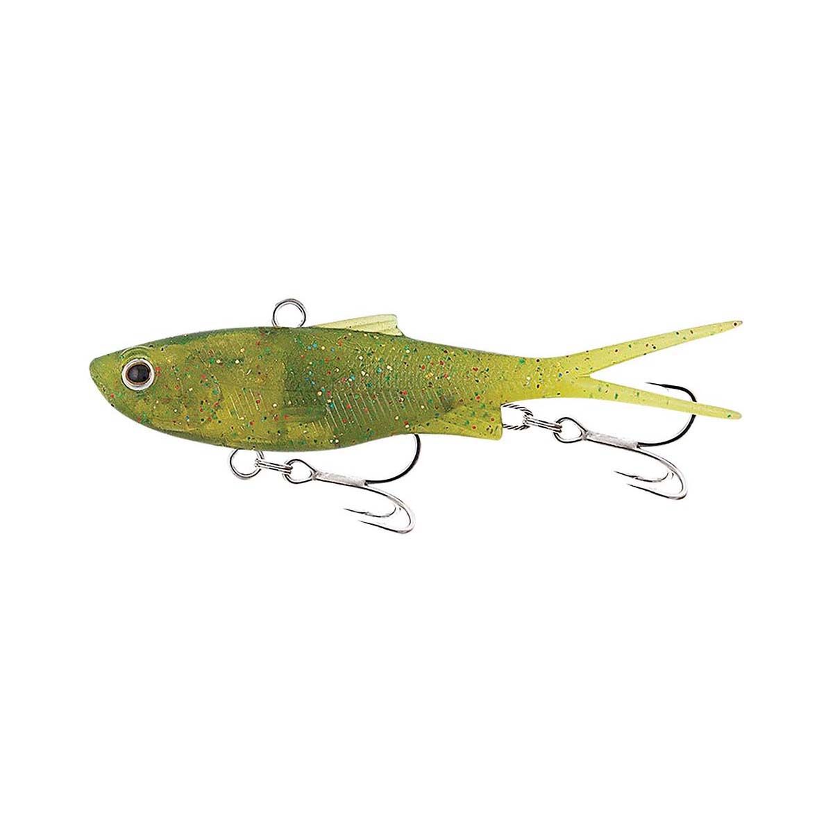 Samaki Vibelicious Fork Tail Soft Vibe Lure 85mm 14g Clear UV Mullet, , bcf_hi-res