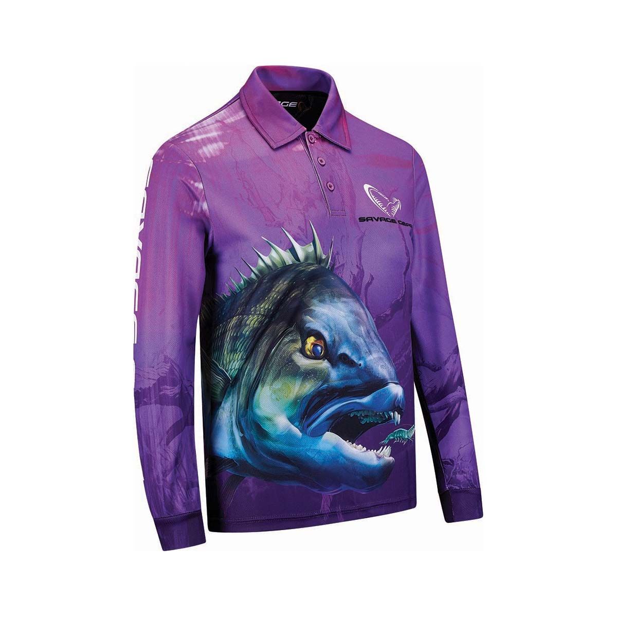 Savage Gear Youth Bream Fishing Shirt, Purple, bcf_hi-res