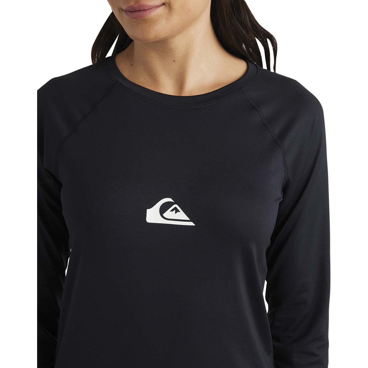 Quiksilver Women's Long Sleeve Rashie, Black, bcf_hi-res