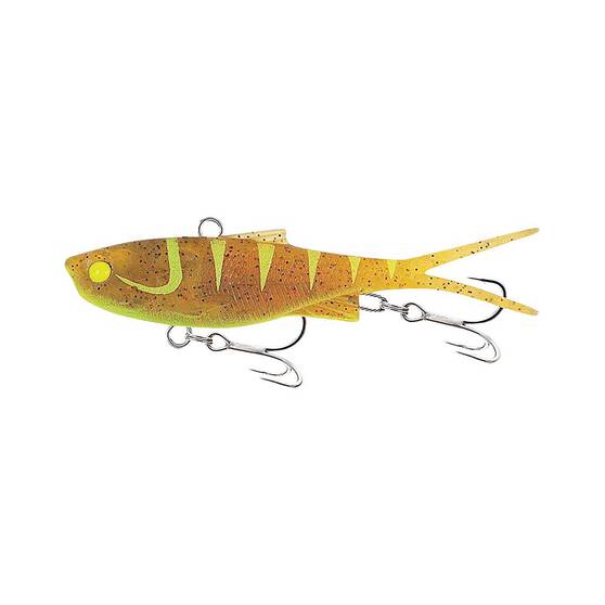 Samaki Vibelicious Fork Tail Soft Vibe Lure 85mm 14g Chartreuse Ginger Squid UV, Chartreuse Ginger Squid UV, bcf_hi-res