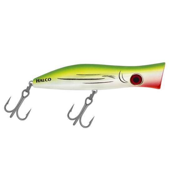 Halco Roosta Popper Surface Lure 135mm Liquid Lime, Liquid Lime, bcf_hi-res