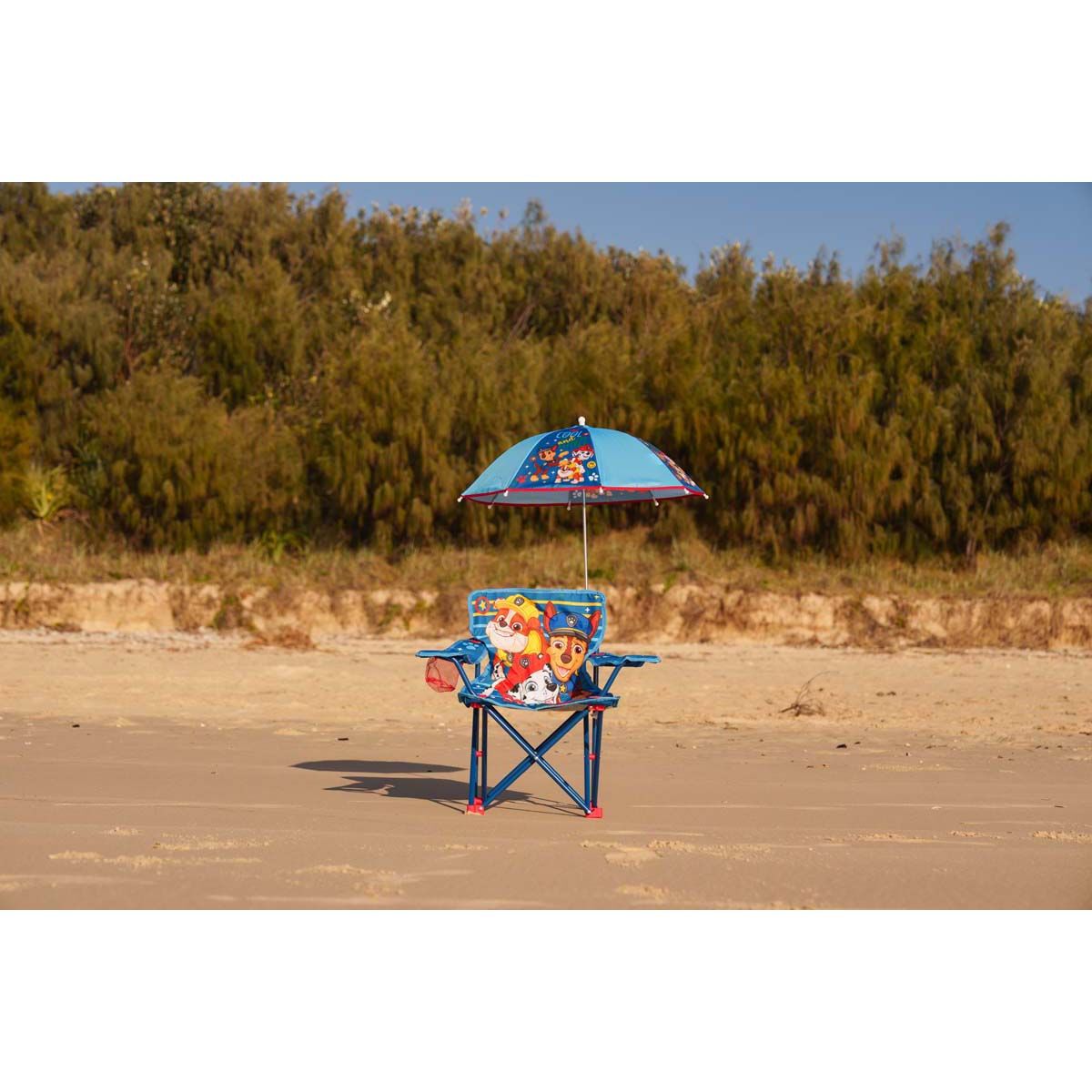 Paw Patrol Kids Camp Chair with Umbrella 30kg, , bcf_hi-res