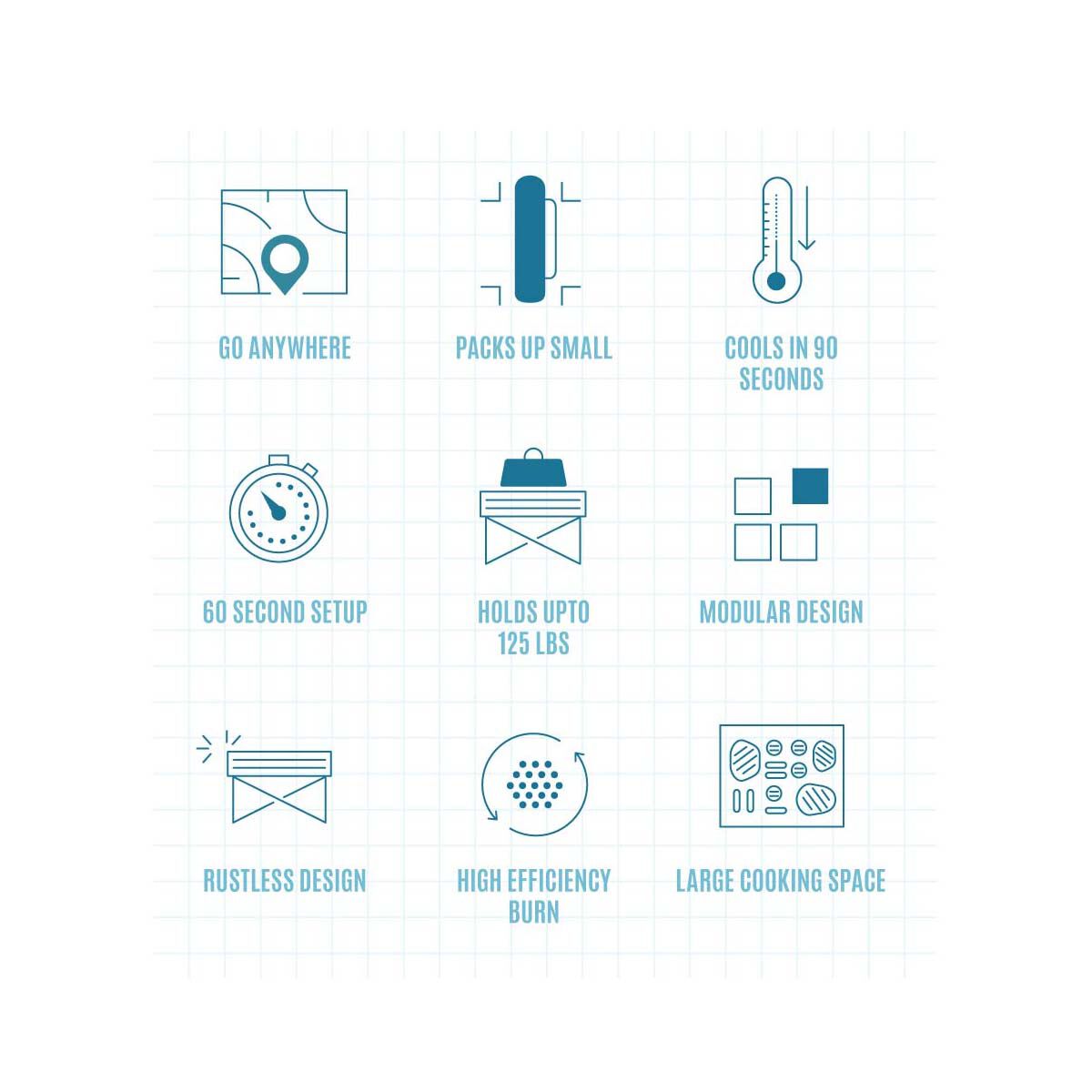 Fireside Portable Popup Fire Pit, , bcf_hi-res