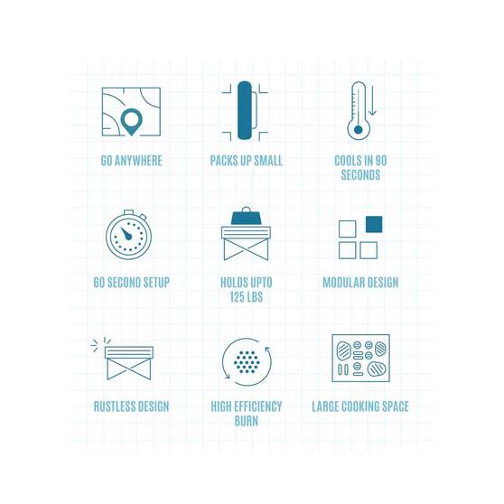 Fireside Portable Popup Fire Pit, , bcf_hi-res