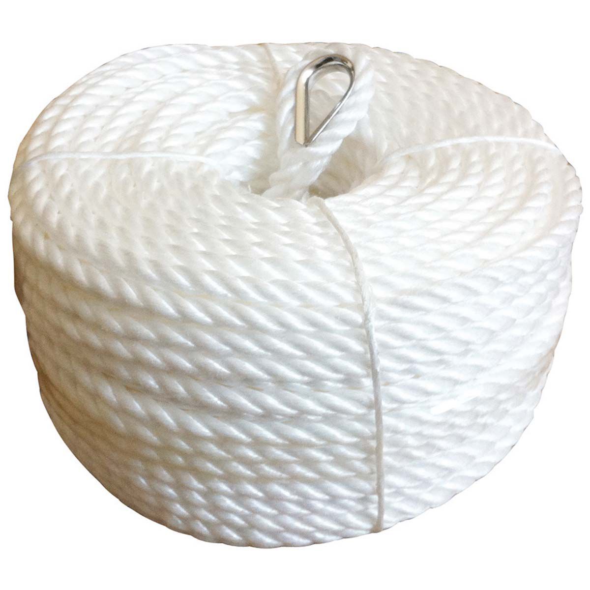NEW 12mm x 50Mtr Silver Anchor Rope S/S Thimble from Blue Bottle Marine 