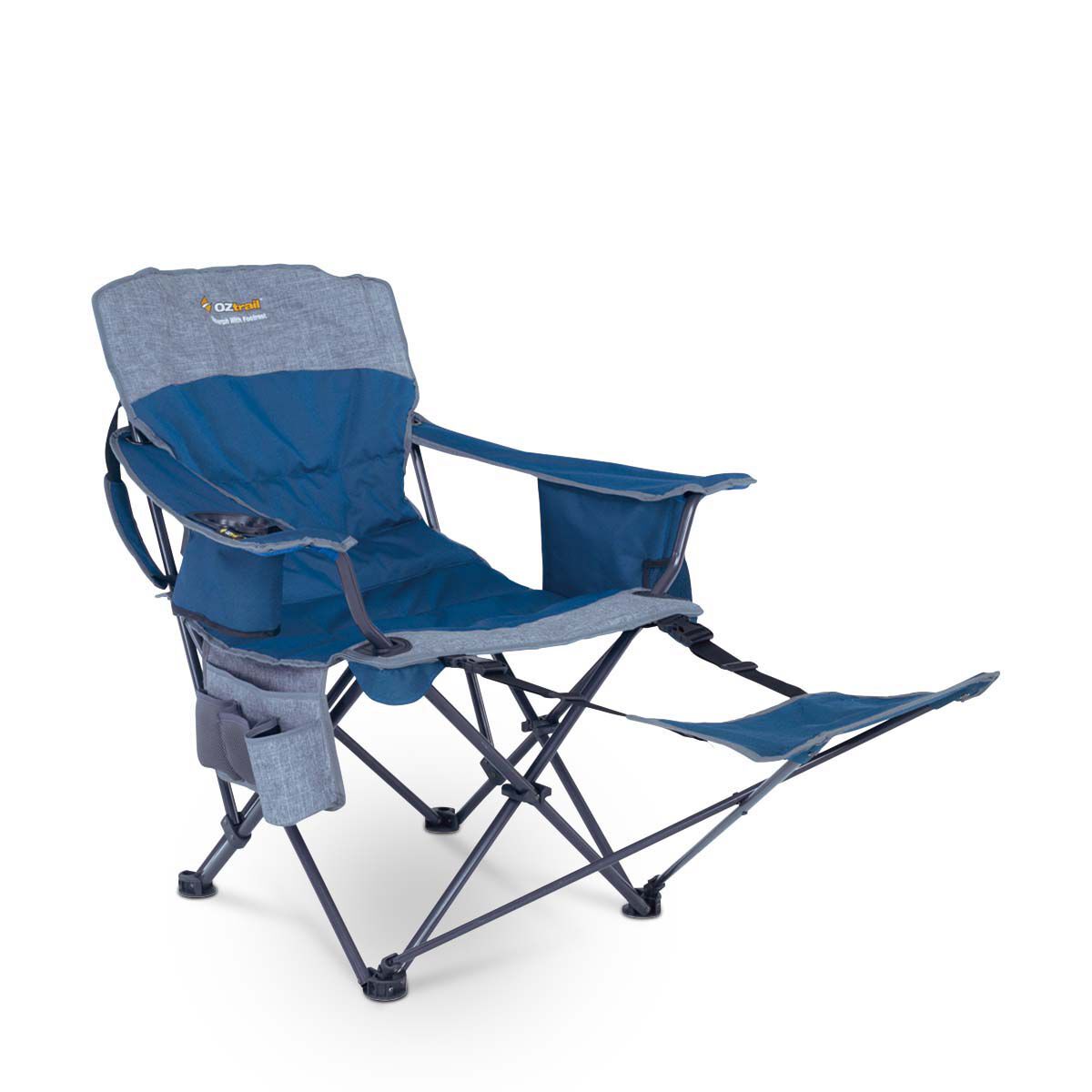 OZtrail Monarch Arm Chair With Footrest 180kg BCF