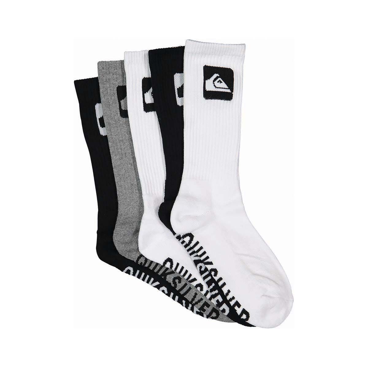 Quiksilver Unisex Crew Socks Mixed 5 Pack, , bcf_hi-res