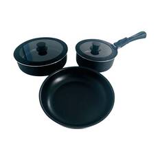 Wanderer Aluminium Non-Stick Pot Set 6 Piece, , bcf_hi-res