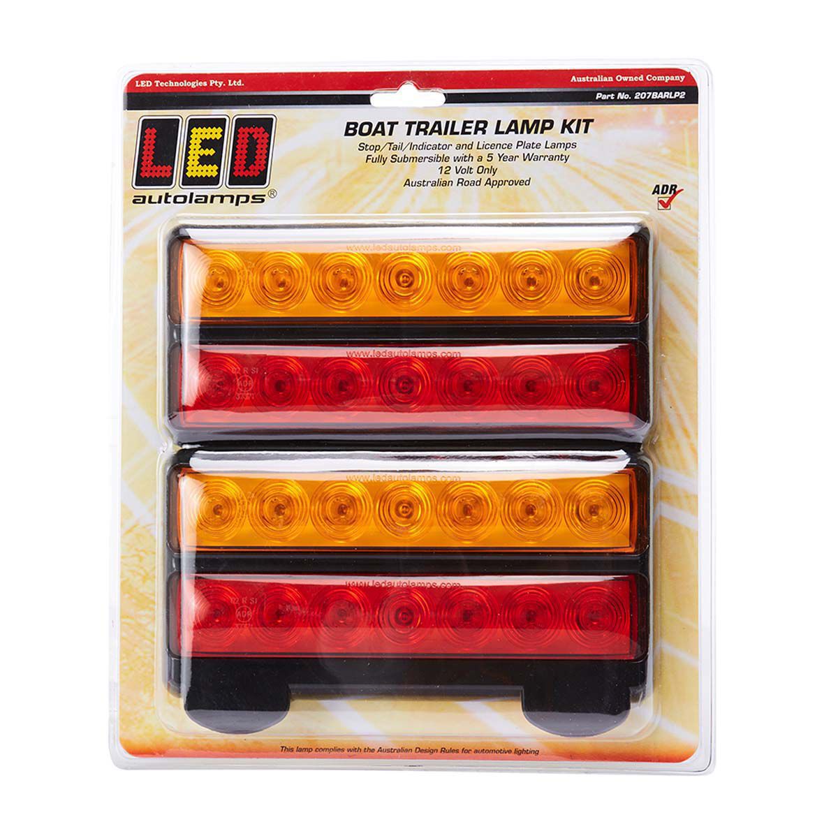 LED Autolamps Submersible LED Auto Lamp Trailer Lights 207BARLP2, , bcf_hi-res