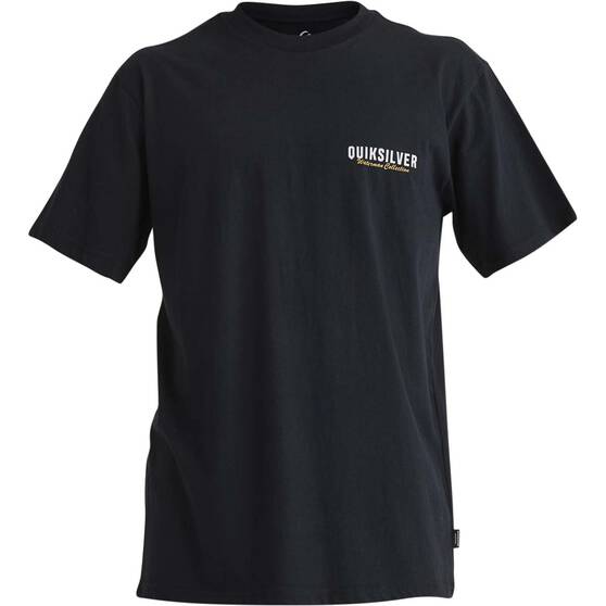 Quiksilver Men’s Wet Lines Short Sleeve Tee, Black, bcf_hi-res