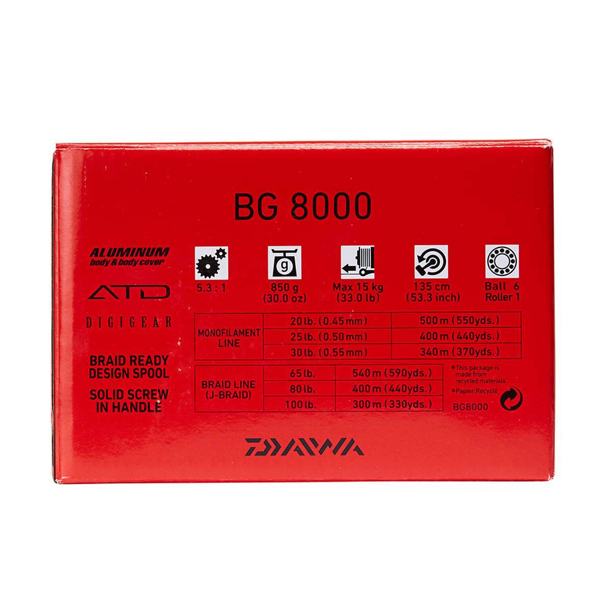 Daiwa bg 8000 specs cheap
