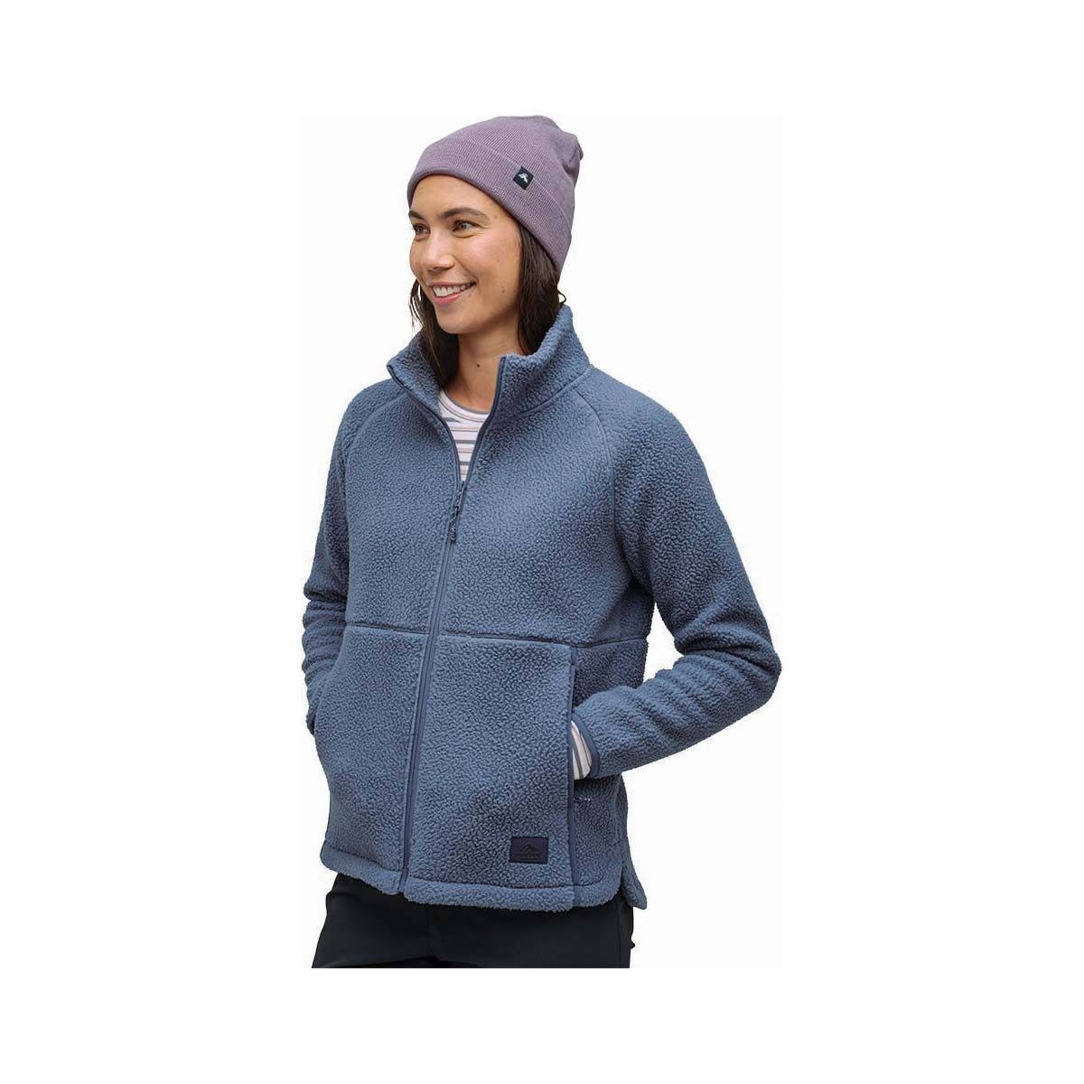 Macpac Women's Fleetwood High Pile Jacket Blue 8, Blue, bcf_hi-res