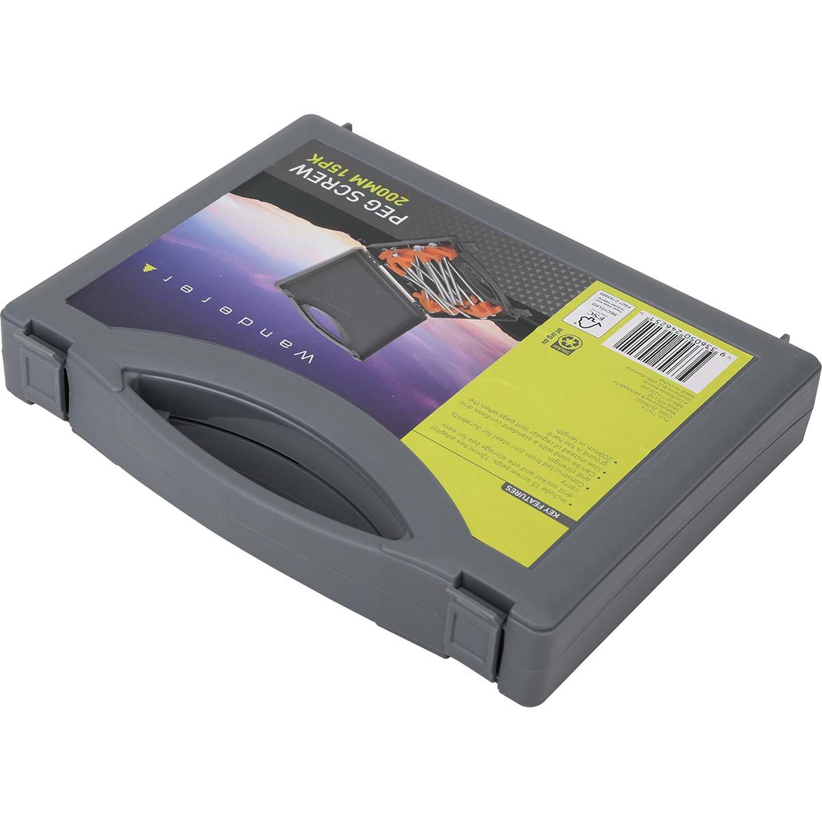 Wanderer 200mm Screw-in Tent Pegs 15 Pack, , bcf_hi-res