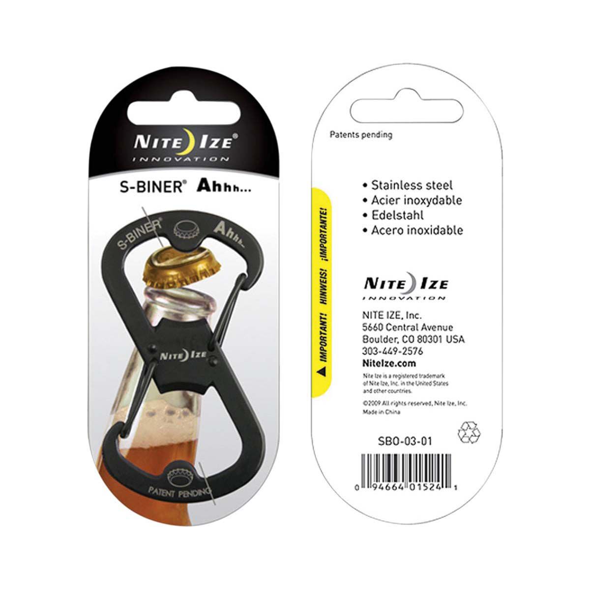 Nite Ize S Biner Ahhh&hellip;  Black, , bcf_hi-res