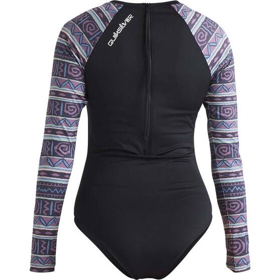 Quiksilver Long Sleeve Onesie for Women, Black, bcf_hi-res