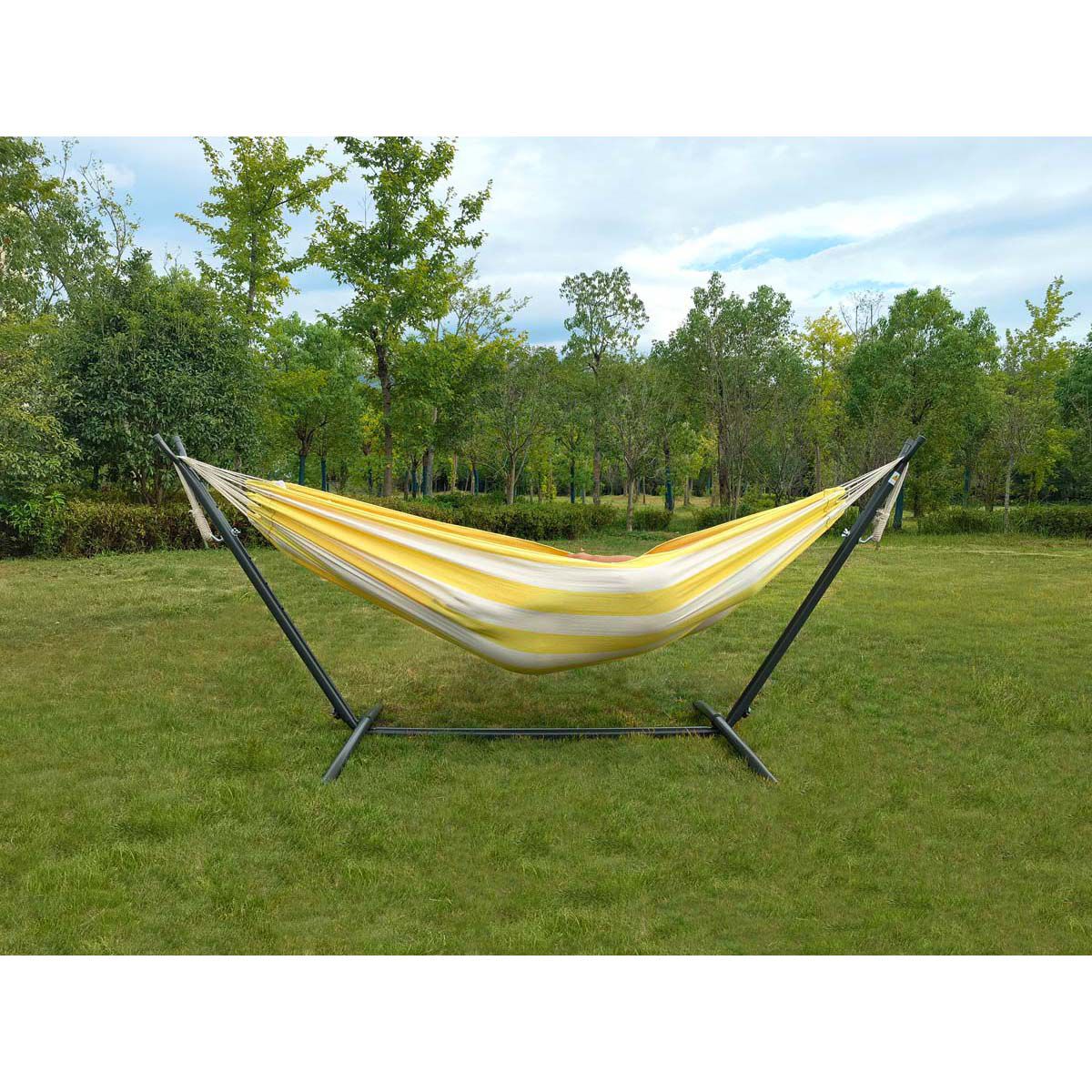 Wanderer Yellow Stripe Double Hammock, , bcf_hi-res