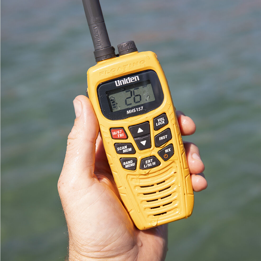 Uniden Dual Band VHF/UHF Radio 5/1W Waterproof MHS157, , bcf_hi-res