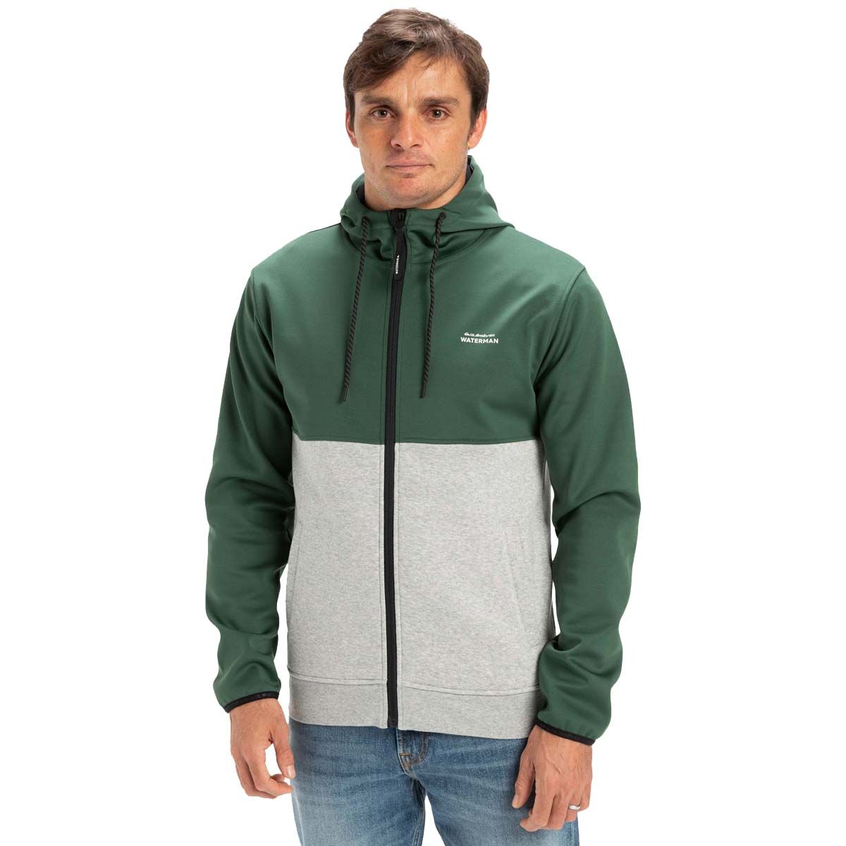 Quiksilver Men&rsquo;s Burnz Zip-Up Hoodie, Forest, bcf_hi-res