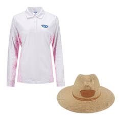 BCF Everyday Value Women's Sublimated Polo and Braid Hat Set, , bcf_hi-res