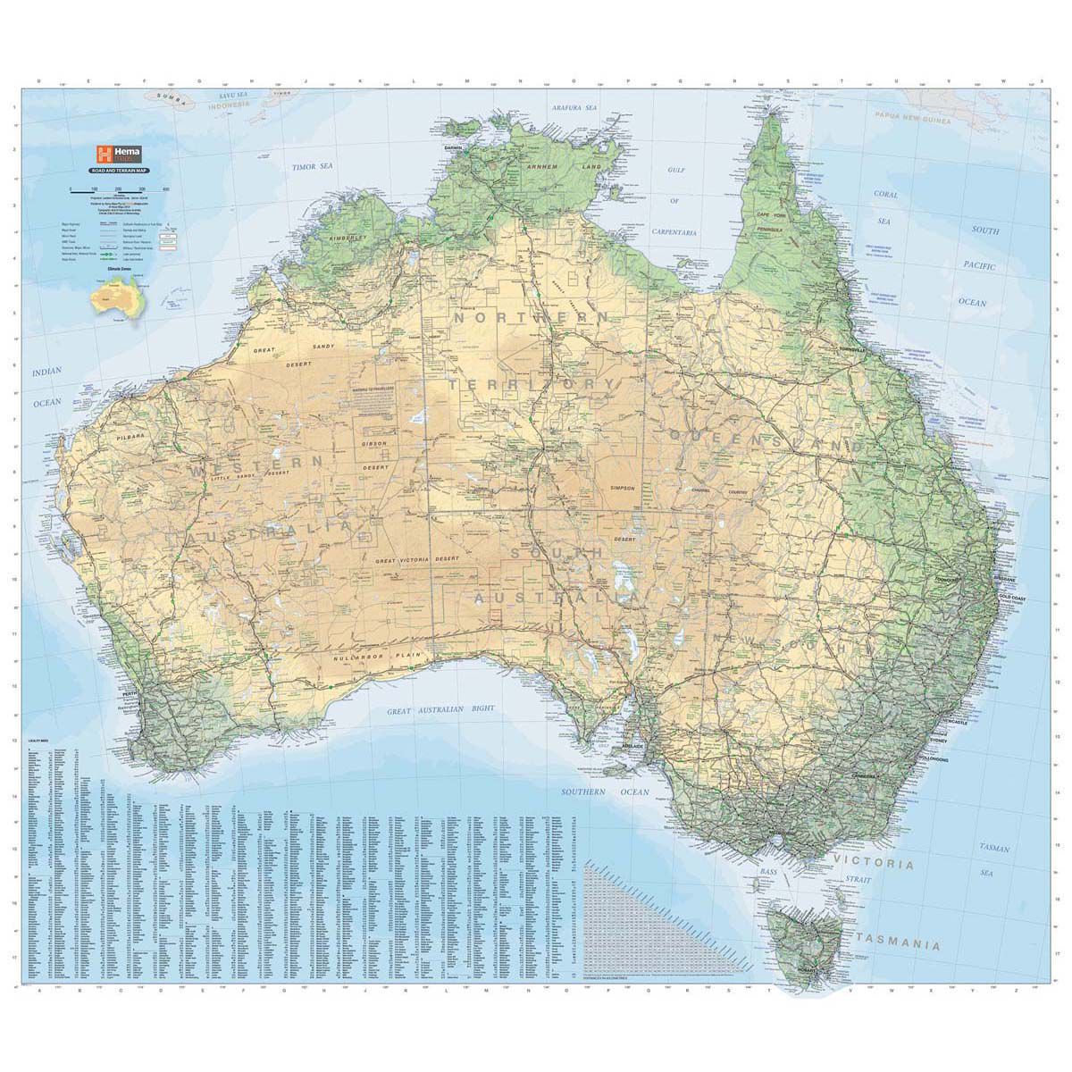 Hema Australia Road and Terrain Map, , bcf_hi-res