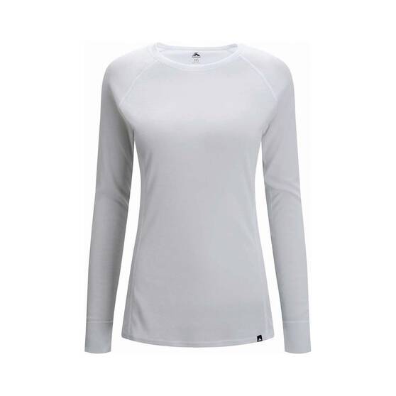 Macpac Women's Geothermal Long Sleeve Top V2 White 10, White, bcf_hi-res