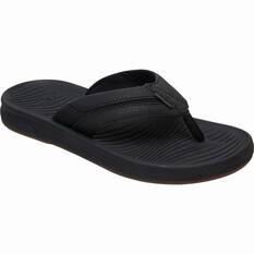 Quiksilver Men's Travel Oasis Thongs Black / Grey / Brown US 14, Black / Grey / Brown, bcf_hi-res