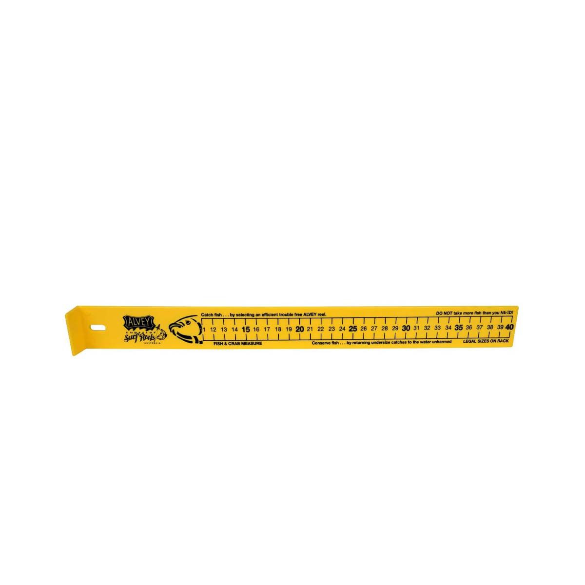 Alvey Fish Ruler 40cm Yellow, , bcf_hi-res