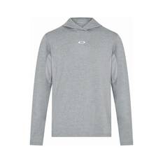 Oakley Men’s Elements Long Sleeve Hooded Fishing Shirt Granite Heather S, Granite Heather, bcf_hi-res
