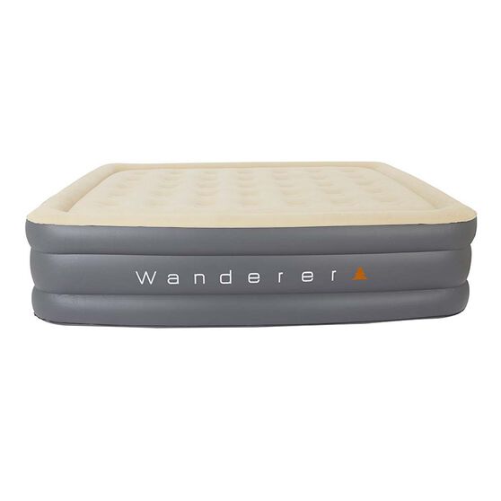 Wanderer Double High Premium Air Bed With Pump Queen Bcf
