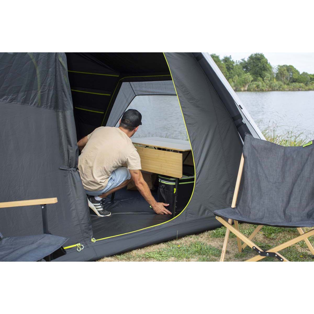 Zempire Kitpac Pro Extra Large Bamboo Camping Table, , bcf_hi-res