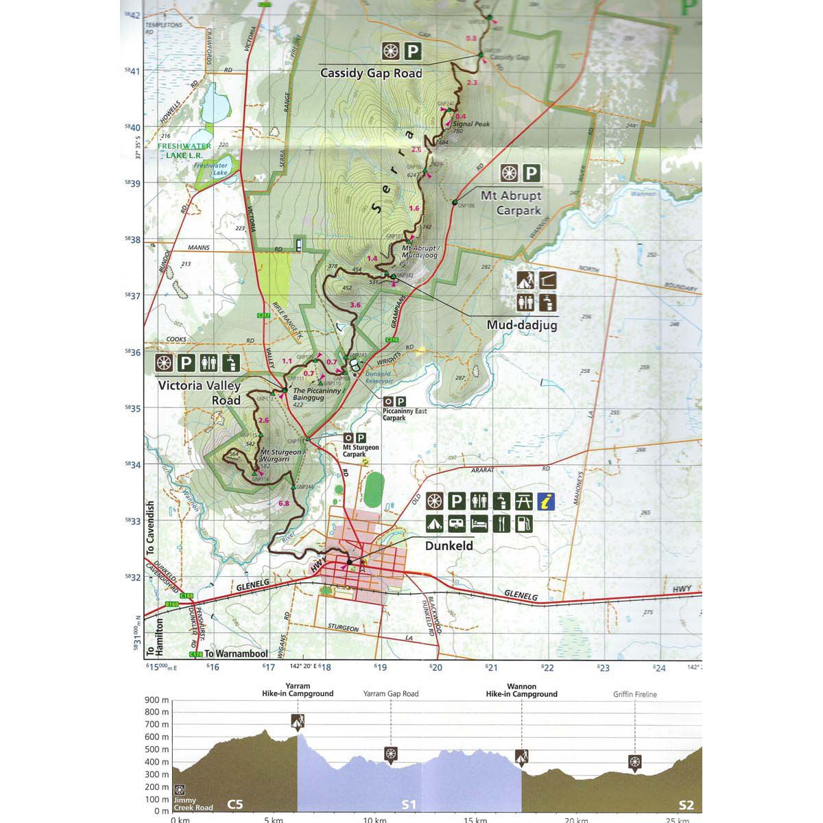 Meridian Maps Southern Day Walks Grampian National Park, , bcf_hi-res