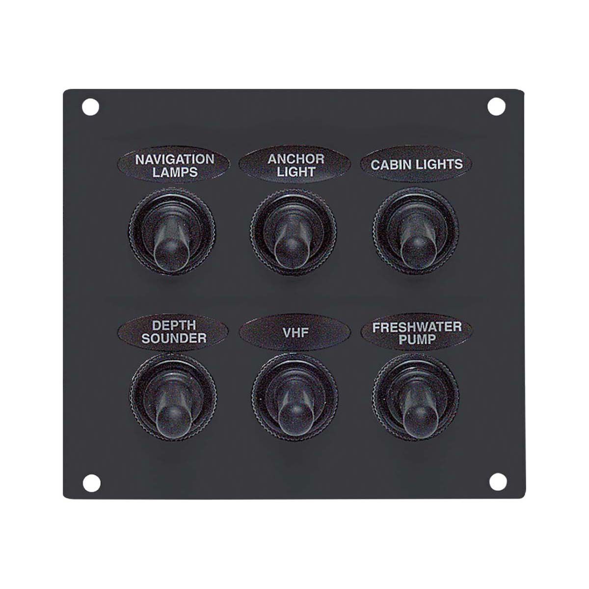 BEP Splashproof Switch Fuse Panel Grey 6 Gang, , bcf_hi-res