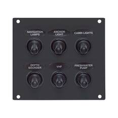 BEP Splashproof Switch Fuse Panel Grey 6 Gang, , bcf_hi-res