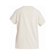 Quiksilver Classic Logo Short Sleeve Shirt for Women, Birch White, bcf_hi-res