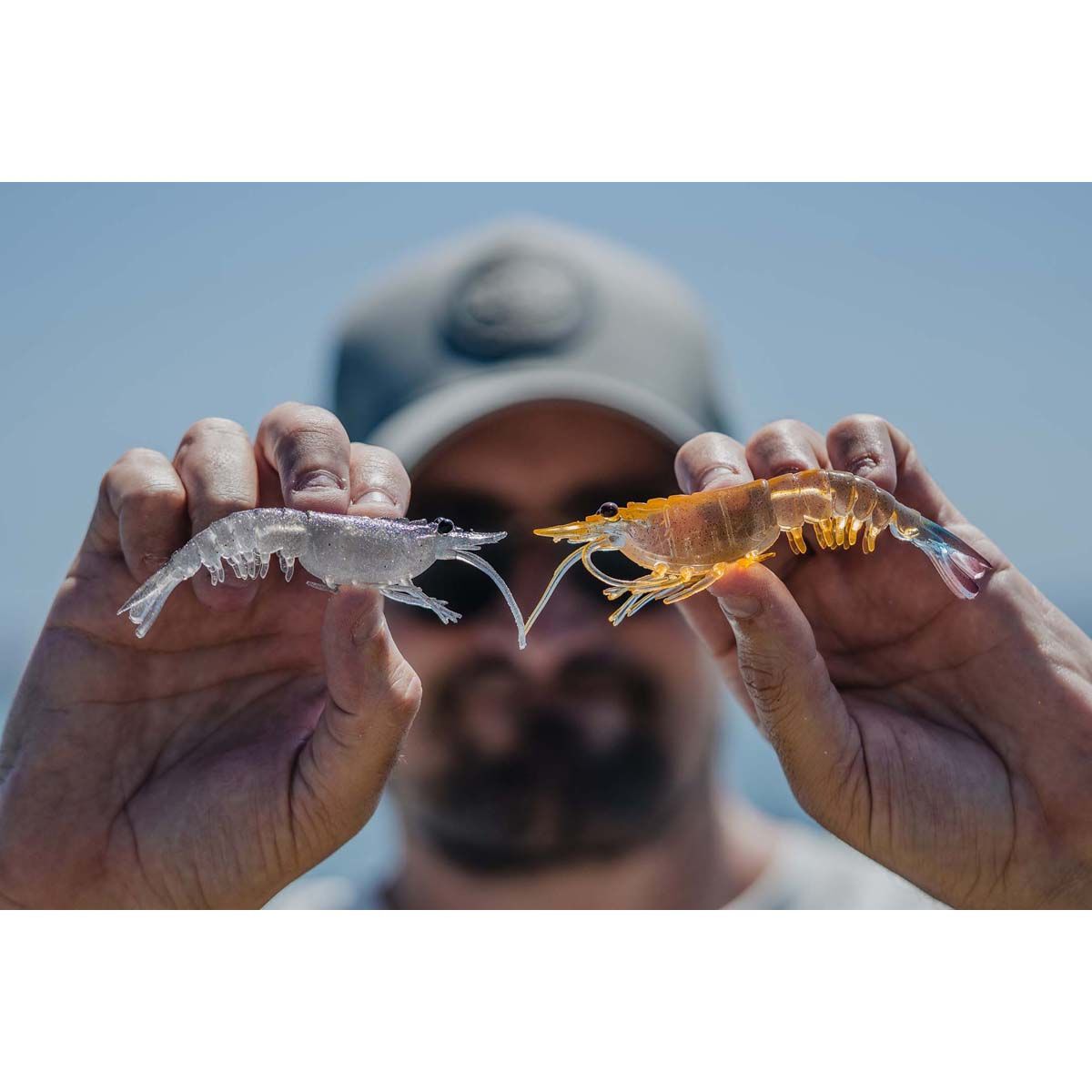 Nomad Live Ops Switcher Shrimp Soft Plastic Lure 2.3in Gold Bullet UV, Gold Bullet UV, bcf_hi-res