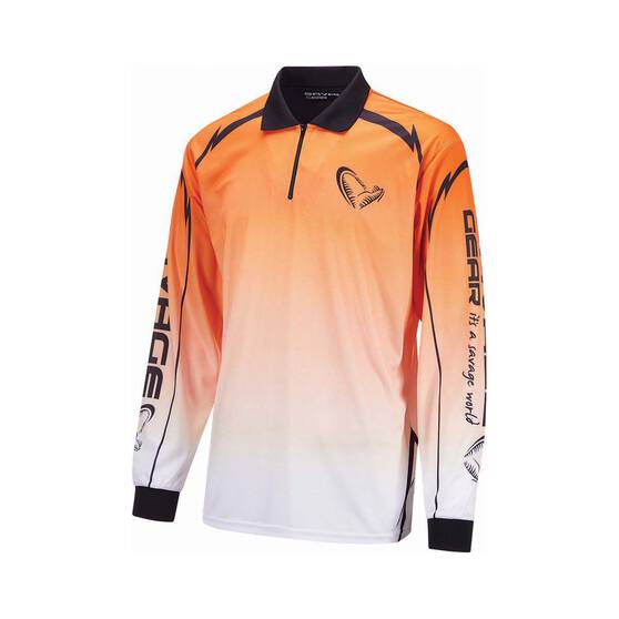 Savage Gear Men's Fishing Shirt, Orange, bcf_hi-res