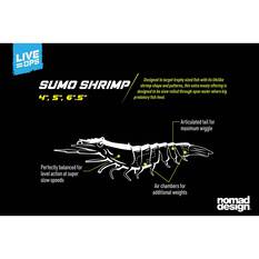 Nomad Live Ops Sumo Shrimp Unrigged Soft Plastic Lure 5in Fried Banana, Fried Banana, bcf_hi-res