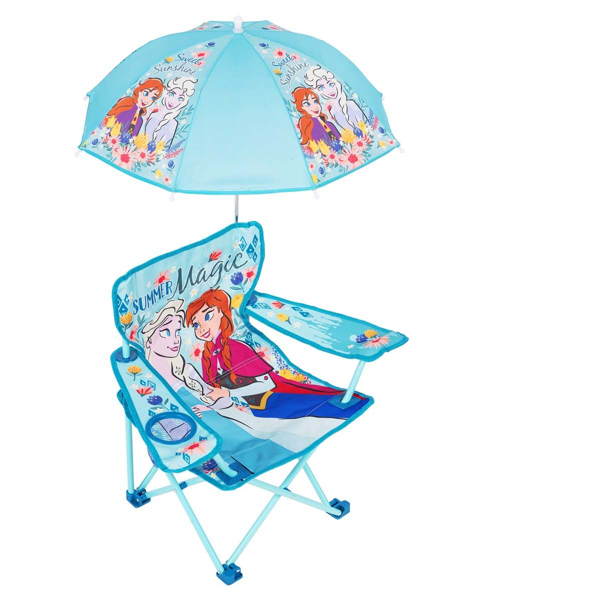 Frozen Kids Camp Chair with Umbrella 30kg, , bcf_hi-res