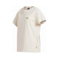 Quiksilver Classic Logo Short Sleeve Shirt for Women, Birch White, bcf_hi-res