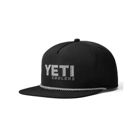 YETI Coolers® Men’s Flat Brim Rope Hat Black OSFM, Black, bcf_hi-res