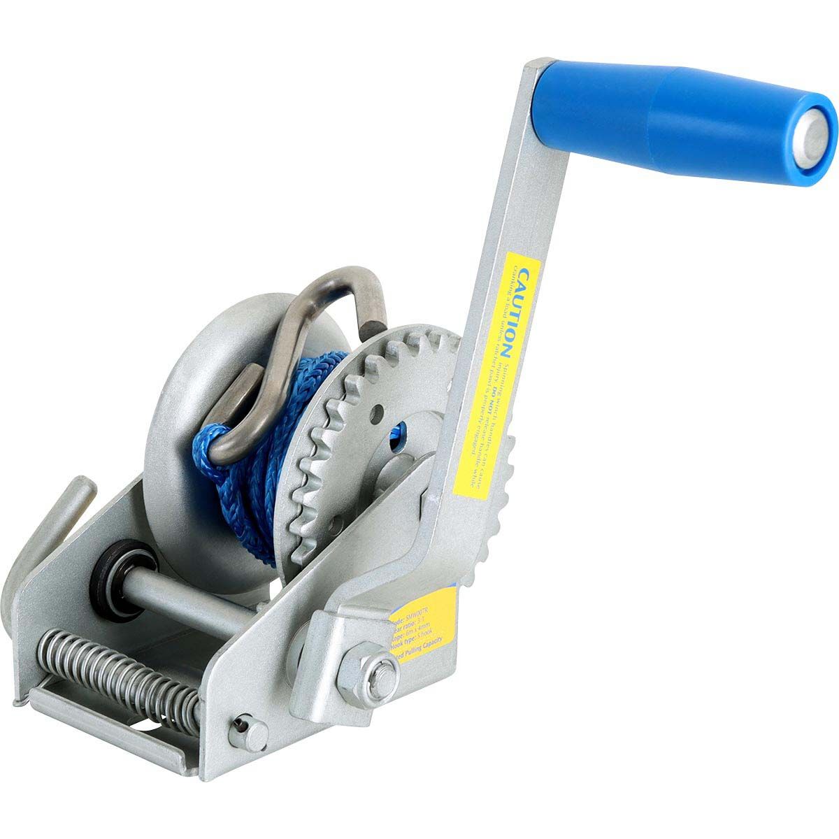 Atlantic Cadet Winch 3:1 Rope 6mx4mm S Hook 300kg, , bcf_hi-res