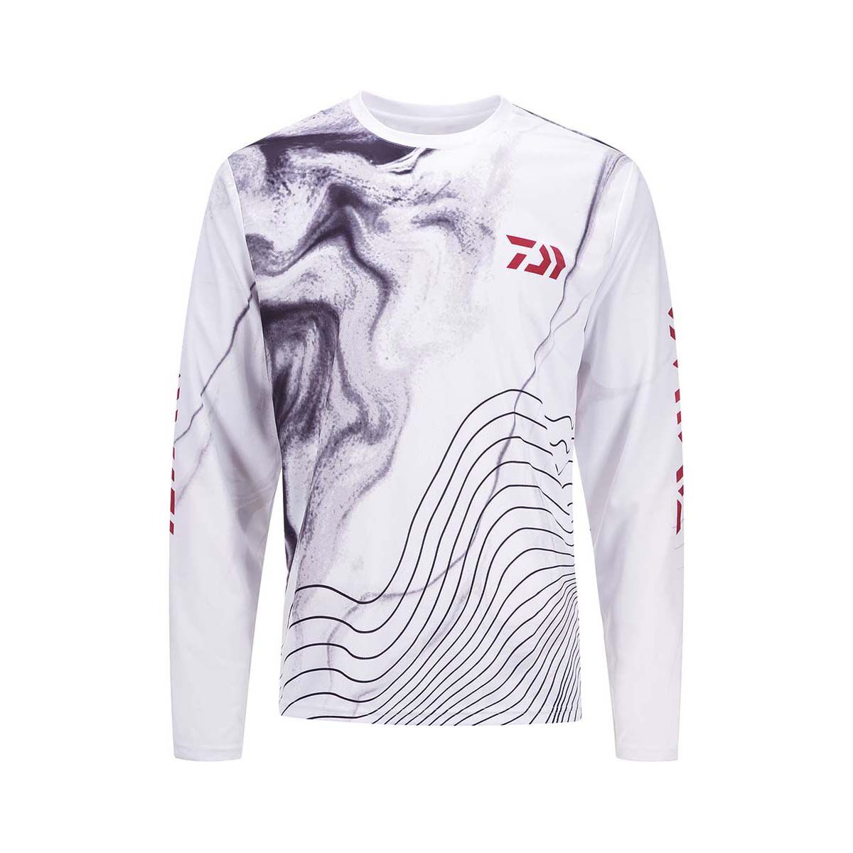 Daiwa Men's Black & Red Crew Fishing Shirt, , bcf_hi-res