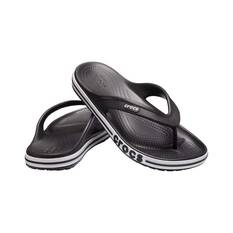 Crocs Unisex Bayaband Thongs, Black/White, bcf_hi-res