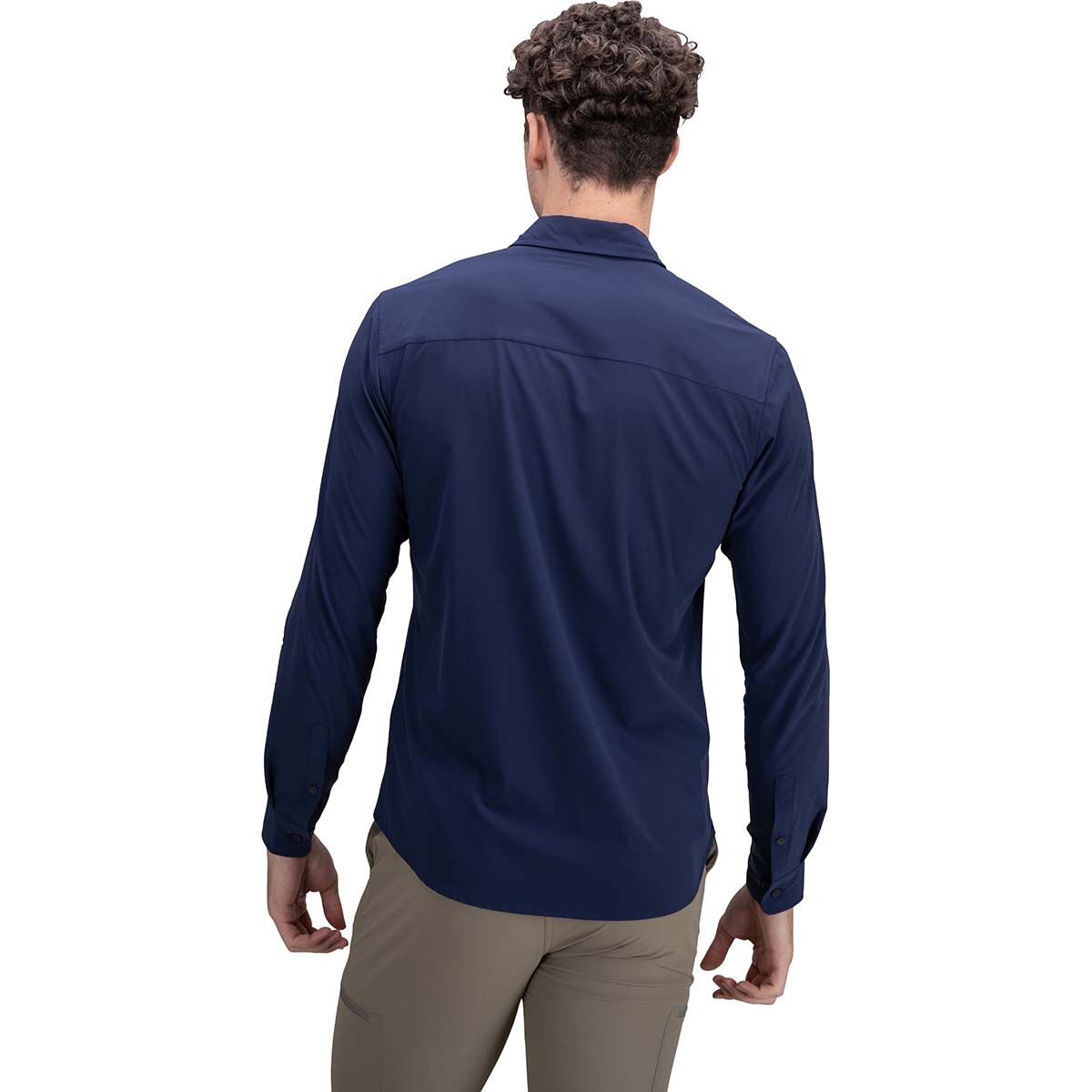 Macpac Men's Eclipse Long Sleeve Shirt V2, Navy Iris, bcf_hi-res