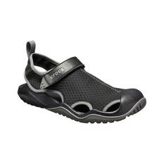 Crocs Unisex Swiftwater Deck Sandals Black M7/W9, Black, bcf_hi-res
