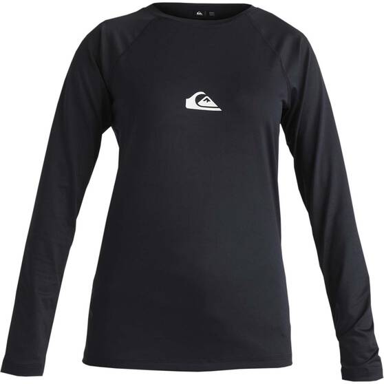 Quiksilver Women's Long Sleeve Rashie, Black, bcf_hi-res